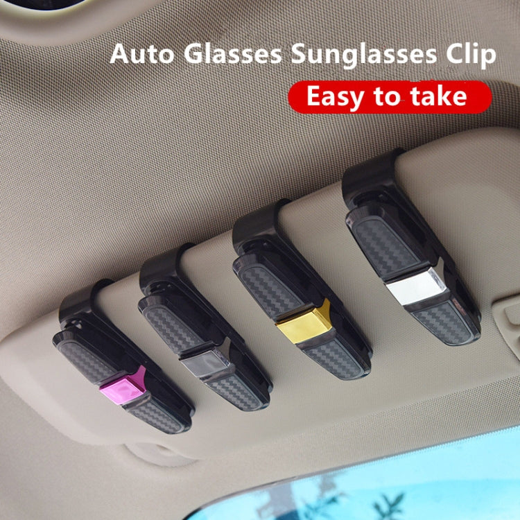 Vehicle Mounted Glasses Clip Car Eyeglass Bill Holder, Package: OPP Bag(Gold) - Sunglasses & Glasses Clips by buy2fix | Online Shopping UK | buy2fix