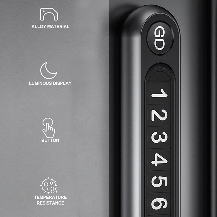 Hidden Number Metal Car Temporary Parking Number Plate Parking Card (Silver) by buy2fix