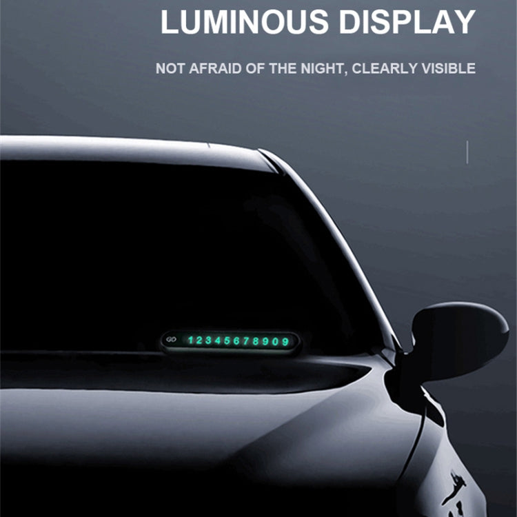 Hidden Number Metal Car Temporary Parking Number Plate Parking Card (Silver) by buy2fix