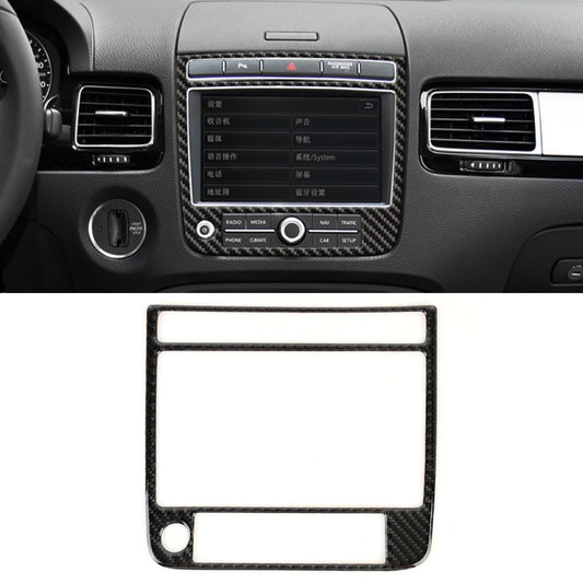 Car Carbon Fiber Navigation Panel Decorative Sticker for Volkswagen Touareg 2011-2018 by buy2fix