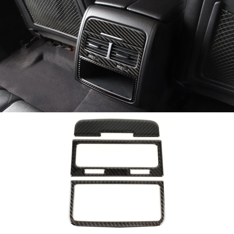 3 PCS Car Carbon Fiber Rear Air Outlet Decorative Sticker for Volkswagen Touareg 2011-2018 by buy2fix