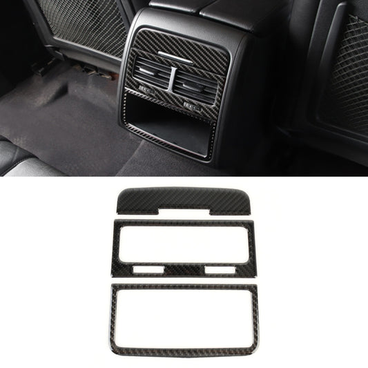 3 PCS Car Carbon Fiber Rear Air Outlet Decorative Sticker for Volkswagen Touareg 2011-2018 by buy2fix