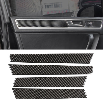 4 PCS Car Carbon Fiber Door Panel Decorative Sticker for Volkswagen Touareg 2011-2018 by buy2fix