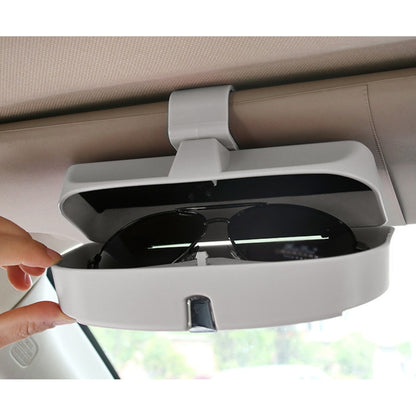 Car Multi-functional Glasses Case Sunglasses Box with Card Slot, Flat Style (Grey) by buy2fix