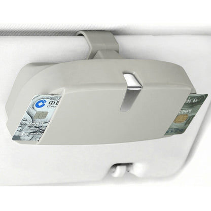 Car Multi-functional Glasses Case Sunglasses Box with Card Slot, Flat Style (Grey) by buy2fix