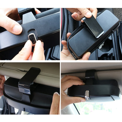 Car Multi-functional Glasses Case Sunglasses Box with Card Slot, Flat Style (Beige) by buy2fix