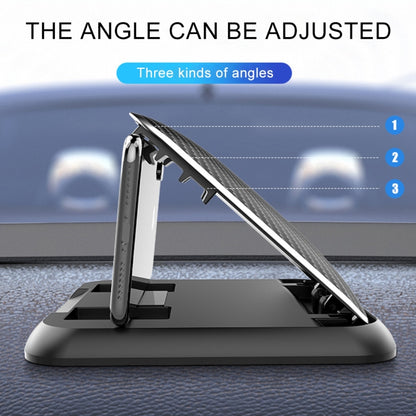 Car Carbon Fiber Texture Silicon Mobile Phone Holder for 3.5-6.8 inches Cellphone by buy2fix