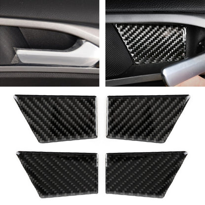 4 PCS Car Carbon Fiber Door Inner Handle Wrist Panel Decorative Sticker for Ford New Mondeo 2013-2019 by buy2fix