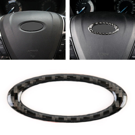 Car Carbon Fiber Steering Wheel Frame Decorative Sticker for Ford New Mondeo 2013-2019 by buy2fix