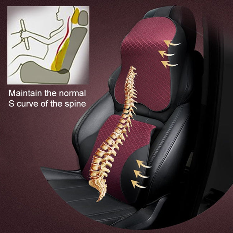 Four Seasons Breathable Memory Foam Car Neck Pillow Polyester Headrest (Black) by buy2fix