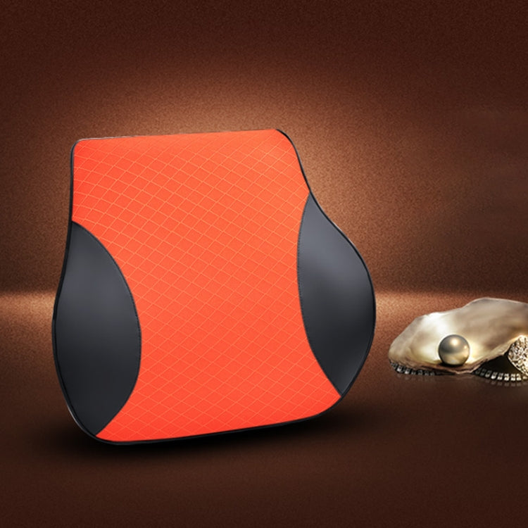 Four Seasons Breathable Memory Foam Car Lumbar Pillow Polyester Pillow (Orange) by buy2fix