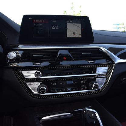 Car Carbon Fiber CD Panel Decorative Sticker for BMW 5 Series G38 528Li / 530Li / 540Li 2018 by buy2fix
