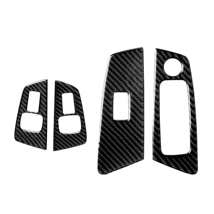 Car Carbon Fiber Door Window Lift Panel Decorative Sticker for BMW 5 Series G38 528Li / 530Li / 540Li 2018, Left Drive by buy2fix