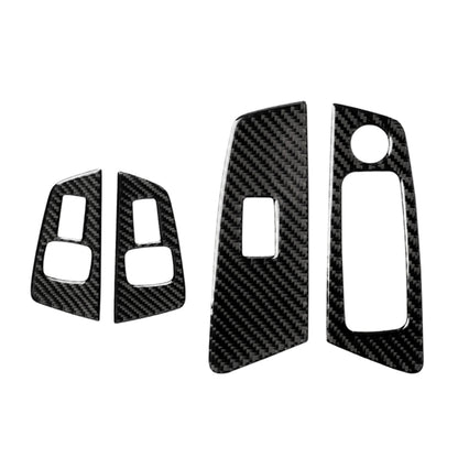 Car Carbon Fiber Door Window Lift Panel Decorative Sticker for BMW 5 Series G38 528Li / 530Li / 540Li 2018, Left Drive by buy2fix
