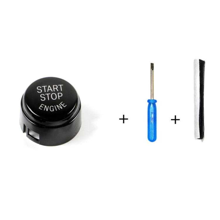 Car Engine Start Key Push Button Cover for BMW G / F Chassis, without Start and Stop (Black) by buy2fix