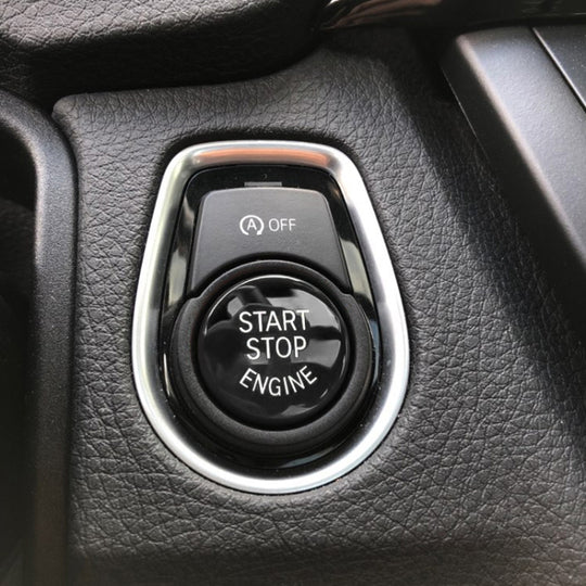 Couvercle de bouton poussoir de clé de démarrage de moteur de voiture, pour châssis BMW G/F, avec démarrage et arrêt (noir)