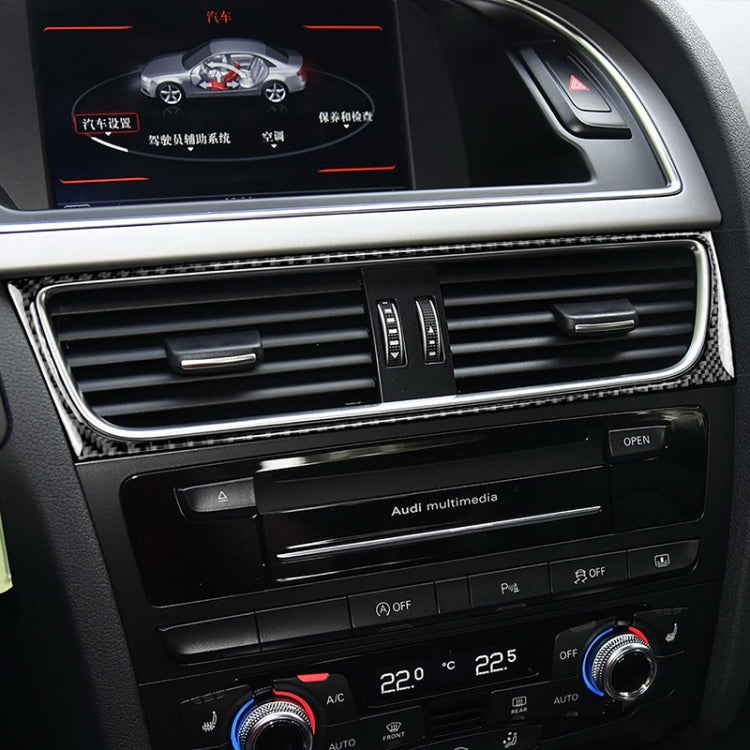 Car Carbon Fiber Air Conditioning Air Outlet Frame Decorative Sticker for Audi A4 B8 2009-2016 / A5 2008-2017 / Q5 2009-2017​, Left Drive - Car Interior Mouldings by buy2fix | Online Shopping UK | buy2fix