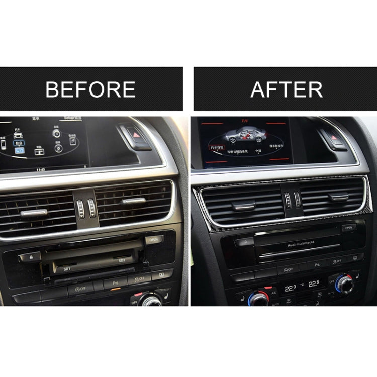 Car Carbon Fiber Air Conditioning Air Outlet Frame Decorative Sticker for Audi A4 B8 2009-2016 / A5 2008-2017 / Q5 2009-2017​, Left Drive - Car Interior Mouldings by buy2fix | Online Shopping UK | buy2fix