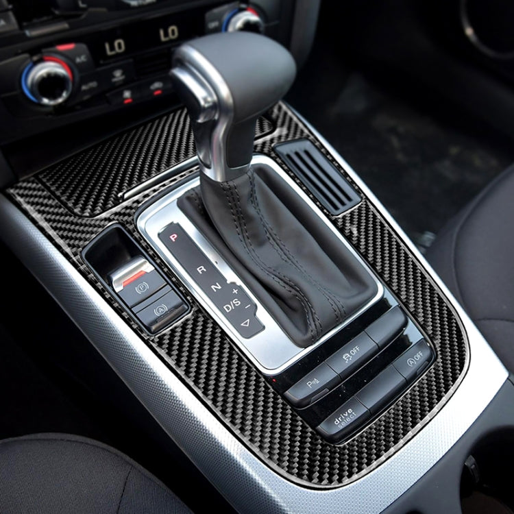 Car Carbon Fiber Gear Position Panel Decorative Sticker for Audi 2010-2018 Q5 / 2009-2016 A4L / 2009-2016 A5 by buy2fix