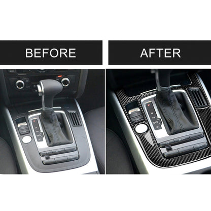 Car Carbon Fiber Gear Position Panel Decorative Sticker for Audi 2010-2018 Q5 / 2009-2016 A4L / 2009-2016 A5, Left Drive by buy2fix