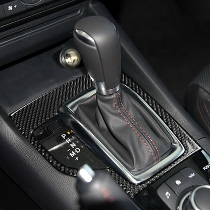 Car Carbon Fiber Left Drive Gear Frame A Decorative Sticker for Mazda Axela 2013-2016 by buy2fix