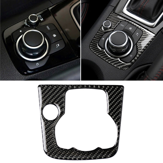 Car Carbon Fiber Right Drive Multimedia Frame A Decorative Sticker for Mazda Axela 2013-2016 by buy2fix