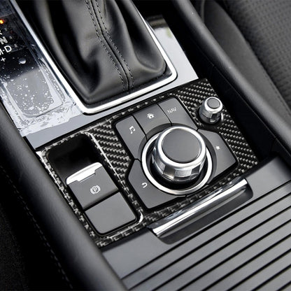 Car Carbon Fiber Left Drive Multimedia Frame B Decorative Sticker for Mazda Axela 2017-2018 by buy2fix