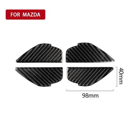 4 PCS Car Carbon Fiber Door Inner Handle Wrist Panel Decorative Sticker for Mazda Axela 2014 / 2017-2018 by buy2fix
