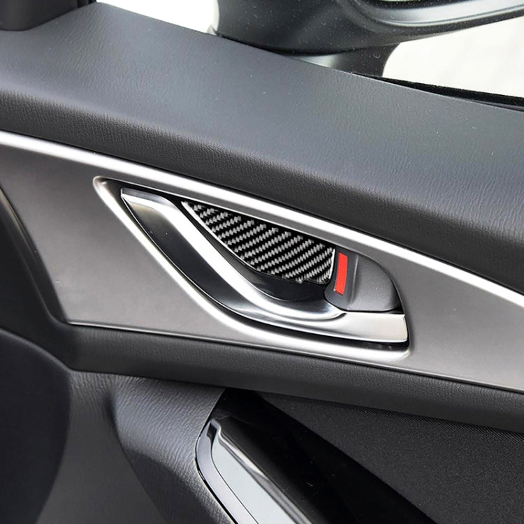4 PCS Car Carbon Fiber Door Inner Handle Wrist Panel Decorative Sticker for Mazda Axela 2014 / 2017-2018 by buy2fix