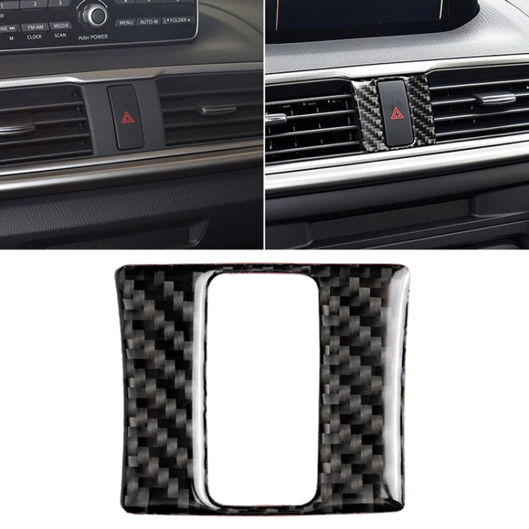 Car Carbon Fiber Warning Light Decorative Sticker for Mazda Axela 2013-2018 by buy2fix