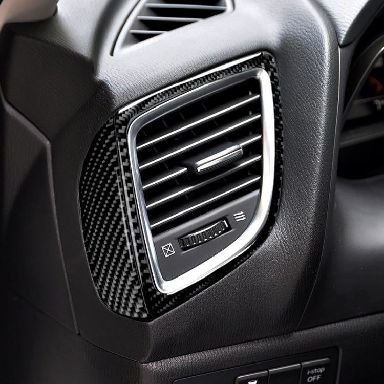 Car Carbon Fiber Right and Left Air Outlet Decorative Sticker for Mazda Axela 2014 / 2017-2018 by buy2fix