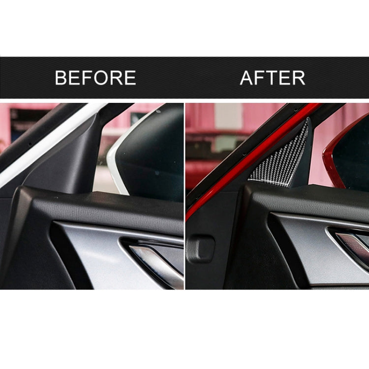 Car Carbon Fiber Front Inner Door A Triangle Decorative Sticker for Mazda Axela 2017-2018 by buy2fix