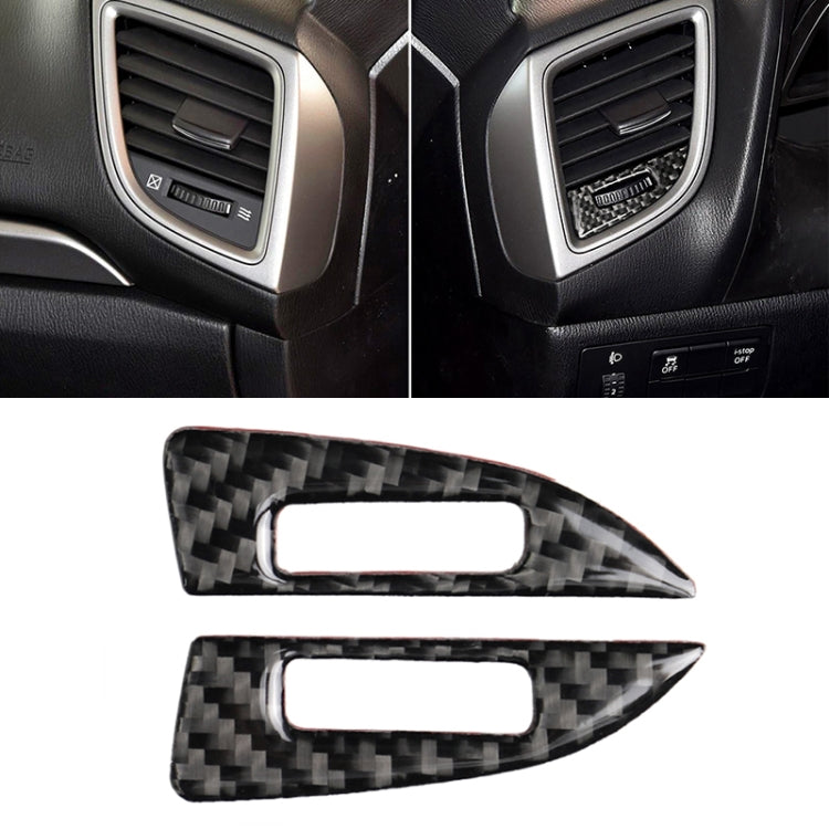 Car Carbon Fiber Air Conditioning Air Outlet Adjustment Frame Decorative Sticker for Mazda Axela 2014 / 2017-2018 by buy2fix