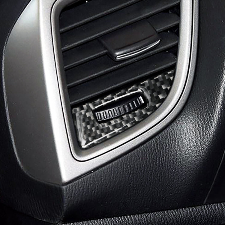 Car Carbon Fiber Air Conditioning Air Outlet Adjustment Frame Decorative Sticker for Mazda Axela 2014 / 2017-2018 by buy2fix