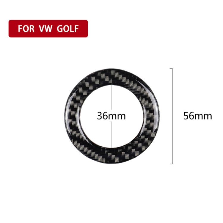 Car Carbon Fiber Steering Wheel Ring Decorative Sticker for Volkswagen by buy2fix