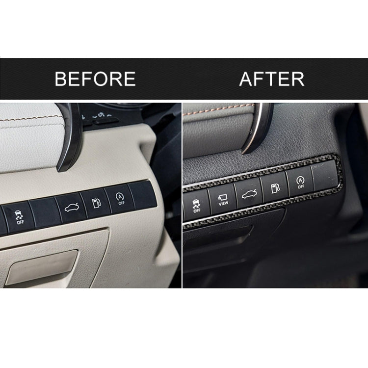 Car Carbon Fiber Main Driving Multi-functional Button Frame Decorative Sticker for Toyota Eighth Generation Camry 2018-2019 by buy2fix