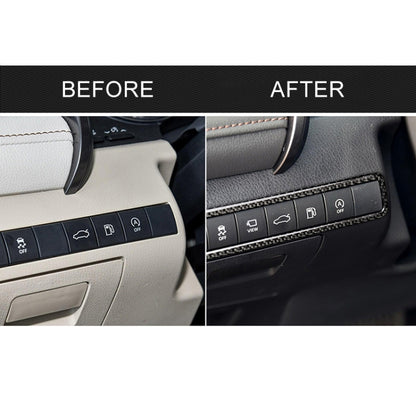 Car Carbon Fiber Main Driving Multi-functional Button Frame Decorative Sticker for Toyota Eighth Generation Camry 2018-2019 by buy2fix