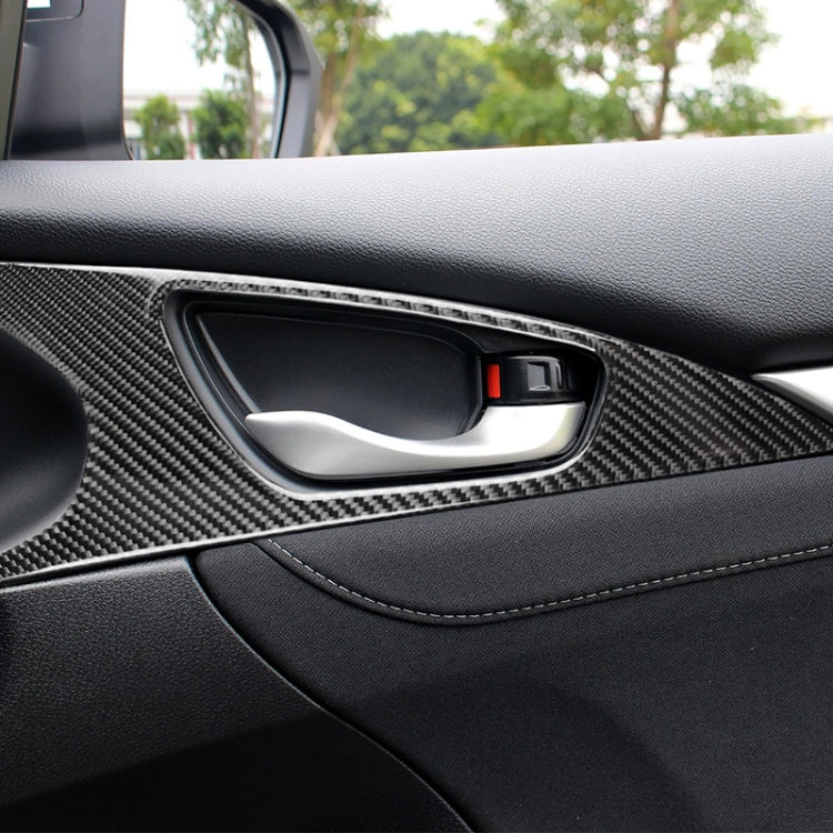 2 PCS Car Carbon Fiber Door Inner Handle Wrist Panel Decorative Sticker for Honda Tenth Generation Civic 2016-2019 - Car Interior Mouldings by buy2fix | Online Shopping UK | buy2fix