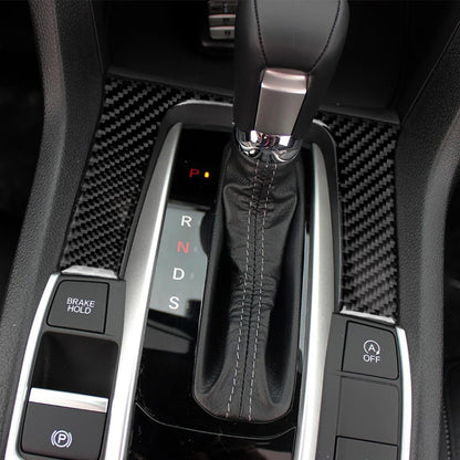 Car Carbon Fiber Gear Position Panel Decorative Sticker for Honda Tenth Generation Civic 2016-2019 by buy2fix