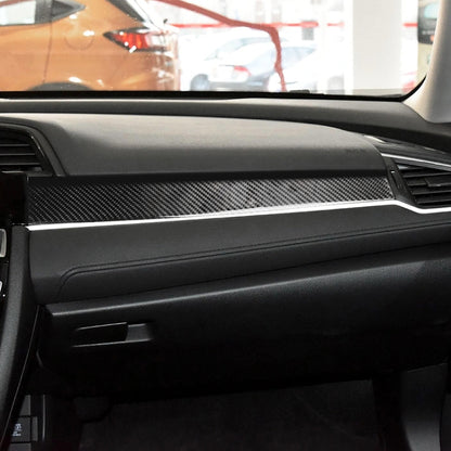 Car Carbon Fiber Central Control Decorative Sticker for Honda Tenth Generation Civic 2016-2019 by buy2fix
