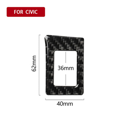 Car Carbon Fiber Double Flash Frame Decorative Sticker for Honda Tenth Generation Civic 2016-2019 by buy2fix