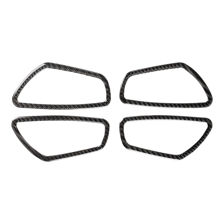 4 PCS Car Carbon Fiber Door Inner Wrist Frame Decorative Sticker for Honda Tenth Generation Civic 2016-2019 by buy2fix