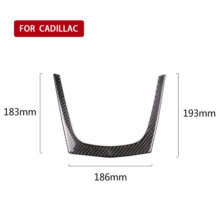 Car Carbon Fiber Central Control U Shape Frame Decorative Sticker for Cadillac XT5 2016-2017 by buy2fix