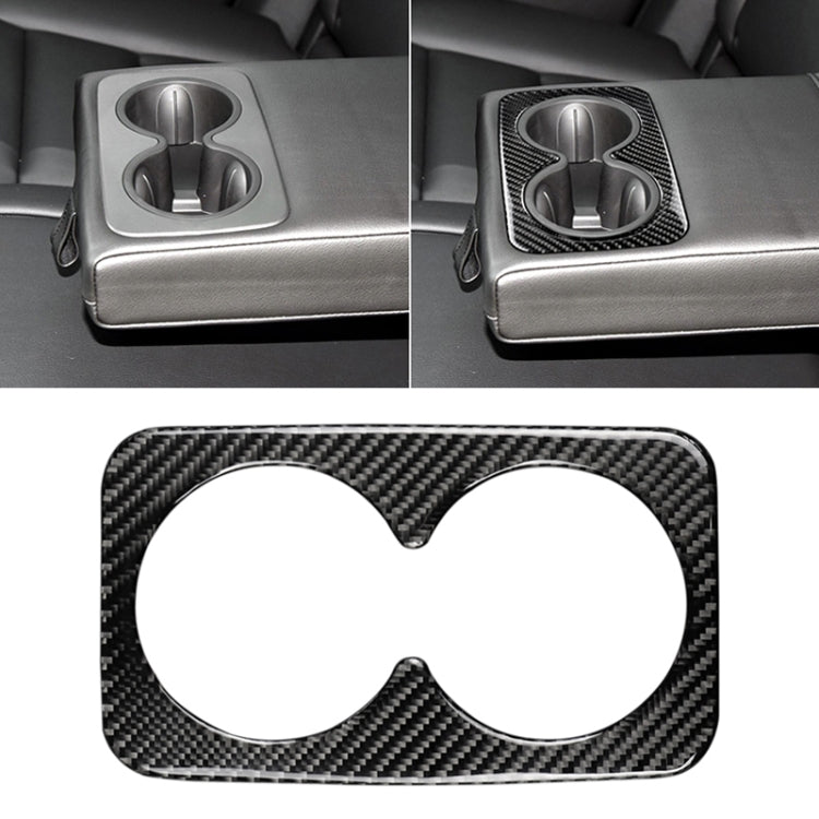 Car Carbon Fiber Rear Armrest Water Cup Decorative Sticker for Cadillac XT5 2016-2017 by buy2fix