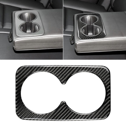 Car Carbon Fiber Rear Armrest Water Cup Decorative Sticker for Cadillac XT5 2016-2017 by buy2fix
