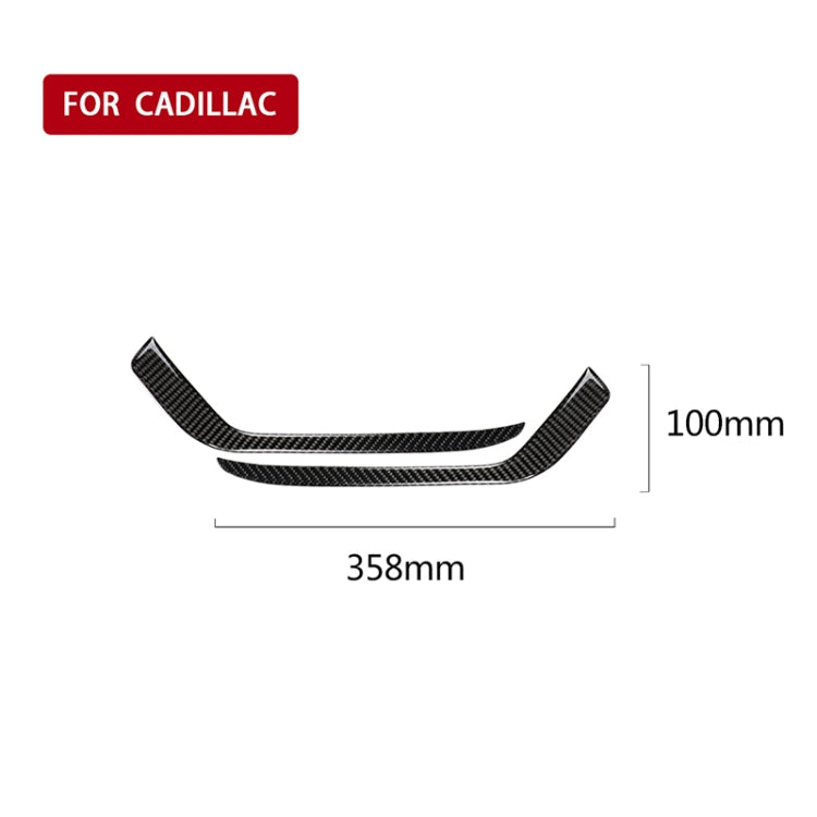 Car Carbon Fiber Front Fog Light Decorative Stripe for Cadillac XT5 2016-2017, Left Drive by buy2fix