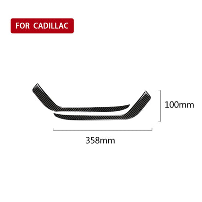 Car Carbon Fiber Front Fog Light Decorative Stripe for Cadillac XT5 2016-2017, Left Drive by buy2fix
