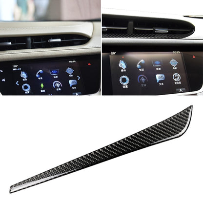 Car Carbon Fiber Middle Air Outlet Decorative Sticker for Cadillac XT5 2016-2017, Left Drive by buy2fix