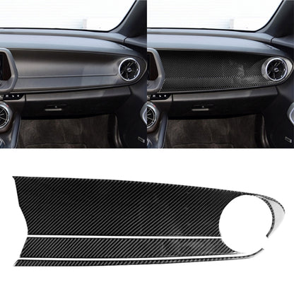 3 in 1 Car Carbon Fiber Front Passenger Central Control Panel Decorative Sticker for Chevrolet Camaro 2017-2019, Left Drive by buy2fix