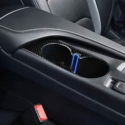 Car Carbon Fiber Water Cup Holder Decorative Sticker for Chevrolet Camaro 2017-2019 by buy2fix